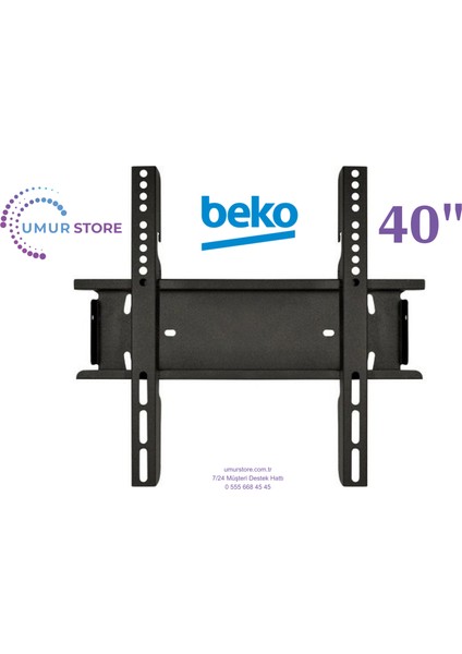 B40 D 697 B Full Hd 40" 102 Ekran Uydu Alıcılı Android Smart 32”, 39”, 40” Uyumlu LCD LED Tv Sabit Duvar Askı Aparatı