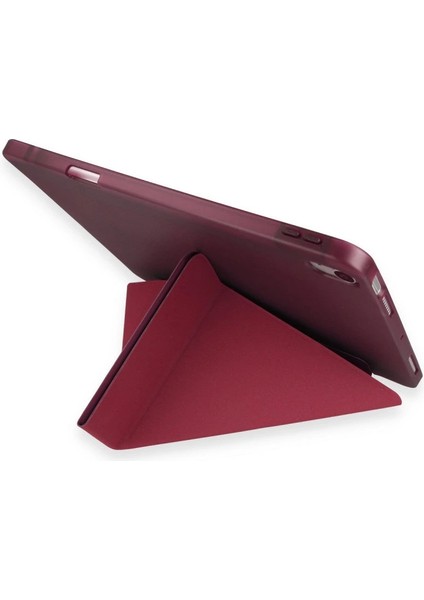 Huawei Honor Pad 9 Kılıf Kalemlikli Mars Tablet Kılıfı - Mürdüm modelleri