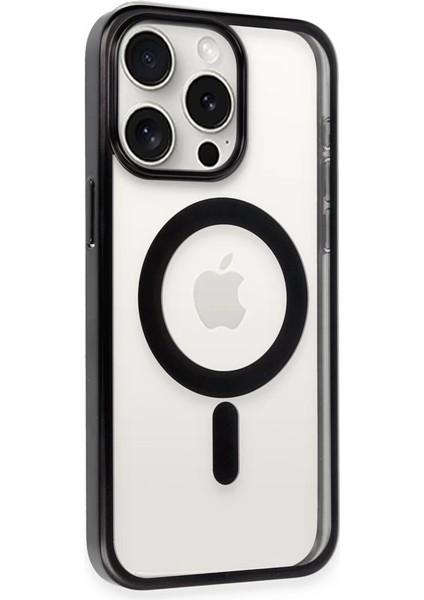 Iphone 15 Pro Max Kılıf Erozi Magsafe Kapak - Siyah modelleri