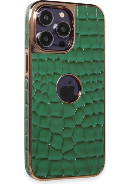 Iphone 14 Pro Kılıf Snake Kapak - Koyu Yeşil