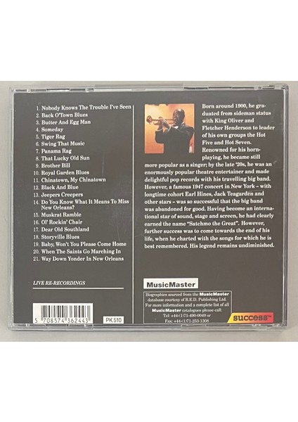 Louis Armstrong Tiger Rag CD (Orijinal 1996 Dönem Baskı Cd) fiyatları
