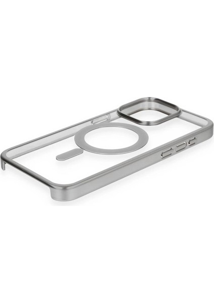 Iphone 15 Pro Max Kılıf Erozi Magsafe Kapak - Gümüş fırsatları