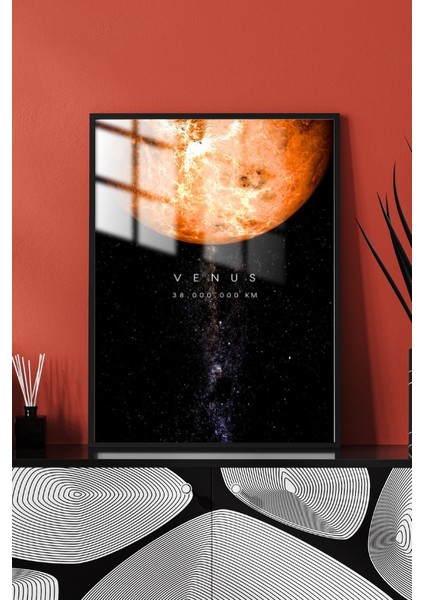 Venüs Gezegen Çerçeveli Metal Poster Tablo modelleri
