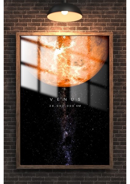 Venüs Gezegen Çerçeveli Metal Poster Tablo fırsatları