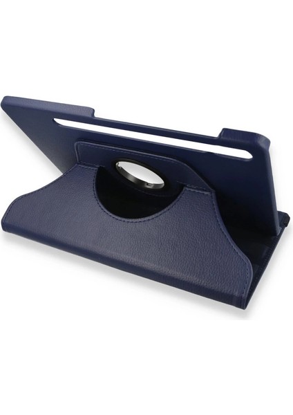 Samsung Galaxy X800 Tab S8 Plus 12.4 Kılıf 360 Tablet Deri Kılıf - Lacivert