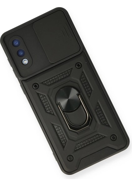 Samsung Galaxy A02 Kılıf Pars Lens Yüzüklü Silikon - Siyah modelleri