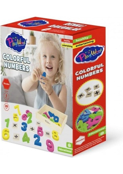 ONY-401 Ahşap Renkli Rakamlar 26 Parça