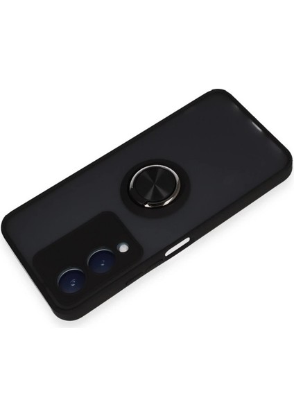 Vivo Y17S Kılıf Montreal Yüzüklü Silikon Kapak - Siyah modelleri