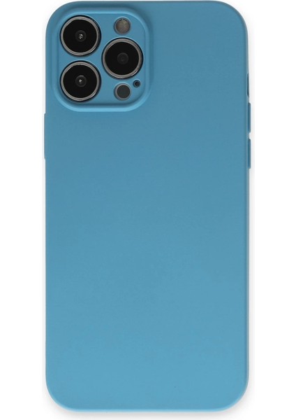 Iphone 13 Pro Kılıf Nano Içi Kadife Silikon - Mavi