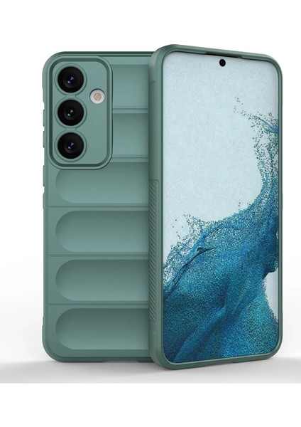 Samsung Galaxy S24 Kılıf Optimum Silikon - Koyu Yeşil