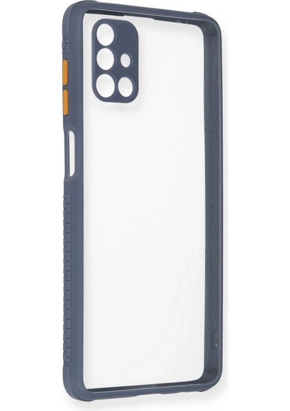 Samsung Galaxy M51 Kılıf Miami Şeffaf Silikon - Gri