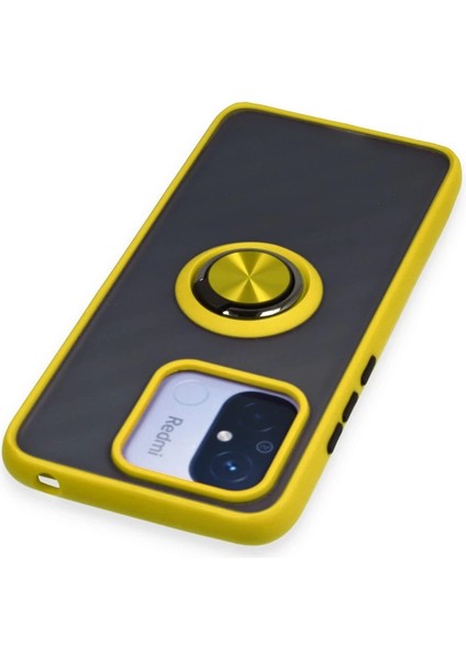 Xiaomi Redmi 12C Kılıf Montreal Yüzüklü Silikon Kapak - Sarı fırsatları