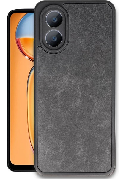 Oppo A38 Kılıf Aras Deri Kapak - Siyah