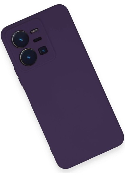 Vivo Y35 Kılıf Nano Içi Kadife Silikon - Mor modelleri