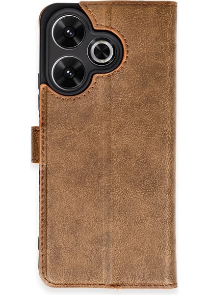 Xiaomi Redmi 13 4g Kılıf Trend S Plus Kapaklı Kılıf - Taba