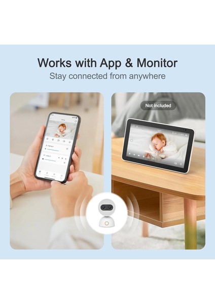 Akıllı Bebek Monitörü 2×4mp Kamera, 6x Yakınlaştırma - Ek Kamera modelleri