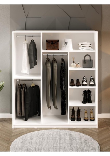 Kuzeylife Serena Aynalı Kayar Kapak Gardırop modelleri