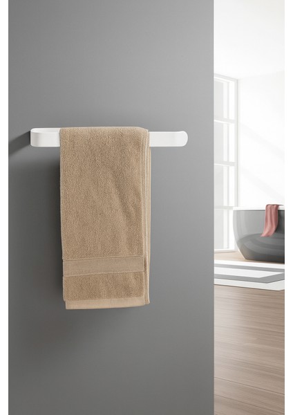 Beyaz Lüks Tasarım Lamalı Solo Havluluk, Peçetelik | Güçlü Yapışkan Özelliği ile Düşmeyen Havluluk indirimleri