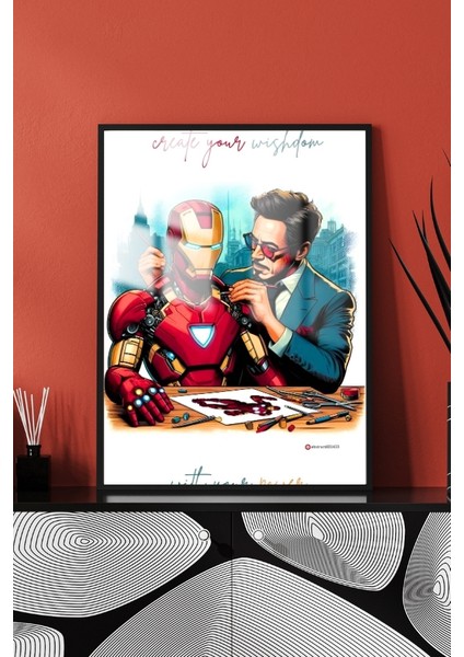 Ironman 2 Süper Kahraman Çerçeveli Metal Poster Tablo fırsatları