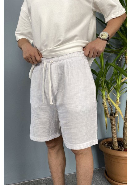 Müslin Kumaş Siyah Şort