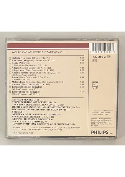 The Best Of Mozart CD (Orijinal 1988 Dönem Baskı Cd) fiyatları