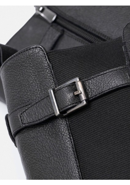 Siyah Hakiki Deri El Işçiliği Yandan Fermuarlı Elastilastikli Binicii Çizmesi