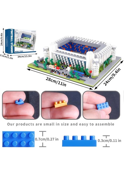 Futbol Stadyumu Yapı Taşları Setleri, Futbol Mimarisi - 3500+ Parça - Beyaz fiyatları