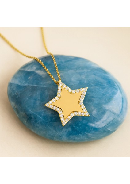 14 Ayar Altın Yıldız Kolye, Özel Tasarım ve Kişiye Özel Altın Takı fırsatları