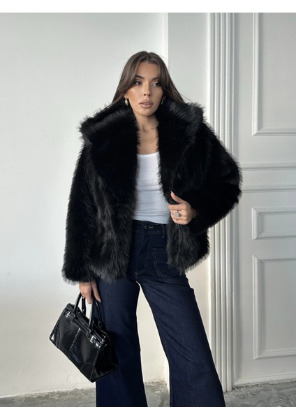 Siyah Şal Yaka Kürk Ceket modelleri