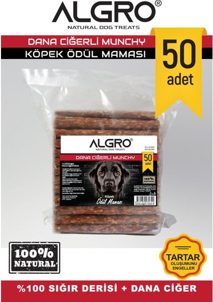 Dana Ciğerli Munchy Stick Çiğnemelik Yenilebilir 50 Adet Stick