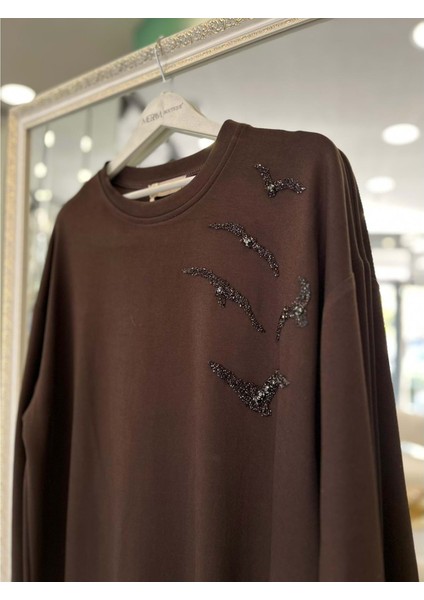 Vatkatex Oysho Taşlı Tunik - Kahverengi - 48 fiyatları