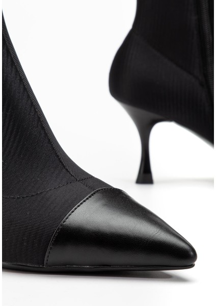 Suins Elaris Model Premium Model Kadın Siyah Bot 7,5 cm Topuk Yüksekliği fiyatları