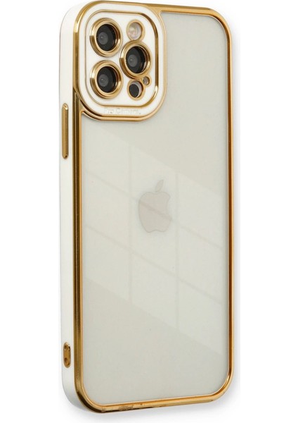 Iphone 12 Pro Kılıf Liva Lens Silikon - Beyaz