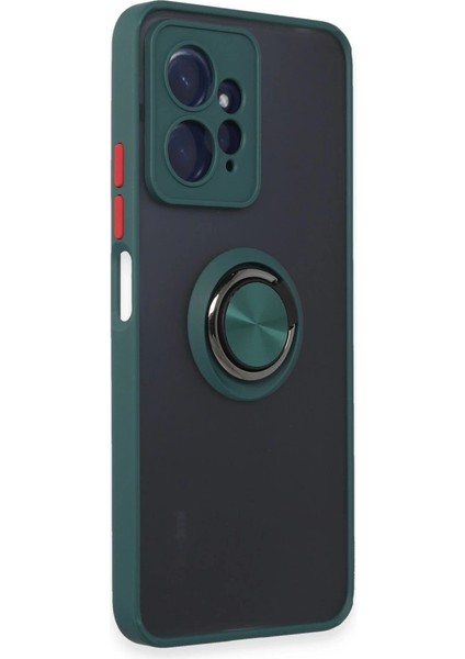 Xiaomi Redmi Note 12 4g Kılıf Montreal Yüzüklü Silikon Kapak - Yeşil fiyatları