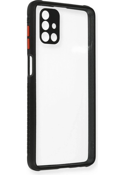 Samsung Galaxy M51 Kılıf Miami Şeffaf Silikon - Siyah