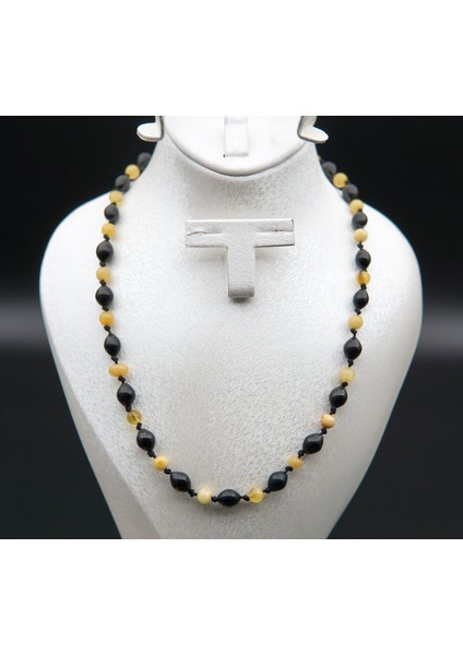 Oltu Taşı ve Kehribar Kadın Kolye SK000146