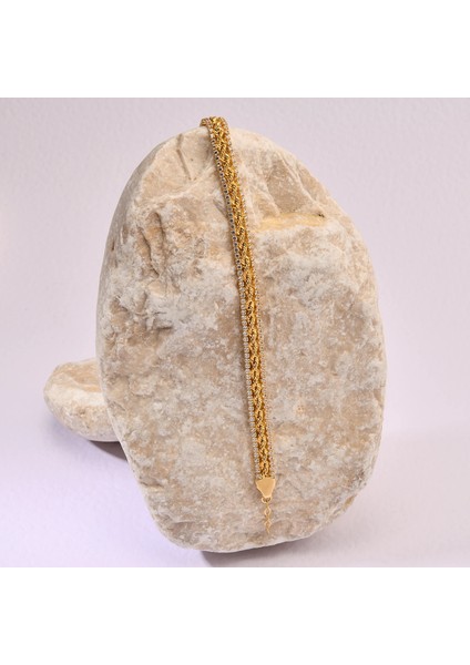 14 Ayar Altın Hasır Zincir Bileklik, Gösterişli ve Özel Gün Kadın Takısı