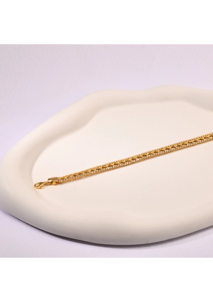 14 Ayar Altın Hasır Zincir Bileklik, Gösterişli ve Özel Gün Kadın Takısı fırsatları
