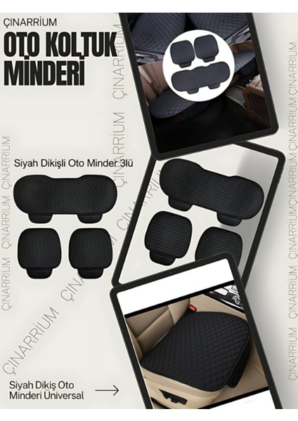Mercedes S W221 2006-2013 - Long Ön ve Arka Takım Koltuk Minderi Siyah Deri Siyah Dikis fırsatları