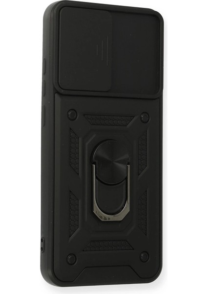 Samsung Galaxy A03S Kılıf Pars Lens Yüzüklü Silikon - Siyah fiyatları