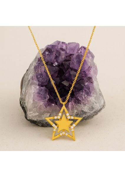 14 Ayar Altın Yıldız Kolye, Zarif Kadın Altın Takısı fiyatları