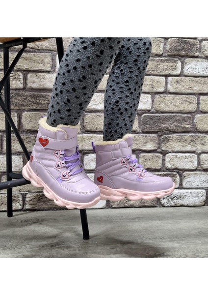 Içi Kürklü Kaydırmaz Kauçuk Taban Su Geçirmez Işıklı Çocuk Botu