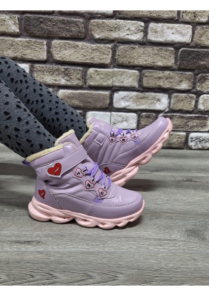 Içi Kürklü Kaydırmaz Kauçuk Taban Su Geçirmez Işıklı Çocuk Botu modelleri