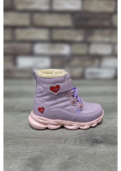 Içi Kürklü Kaydırmaz Kauçuk Taban Su Geçirmez Işıklı Çocuk Botu fırsatları