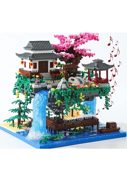 Orijinal Müzikli Kiraz Çiçeği Ağacı ve Sakura Ağacı Evi - 3320 Parça