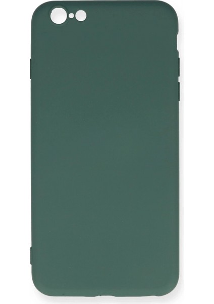 Ieg iPhone 6 Plus Kılıf Nano Içi Kadife Silikon - Koyu Yeşil