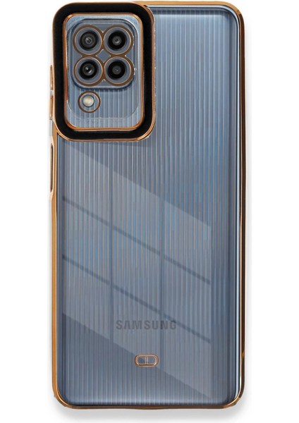 Samsung Galaxy A22 Kılıf Liva Lens Silikon - Siyah