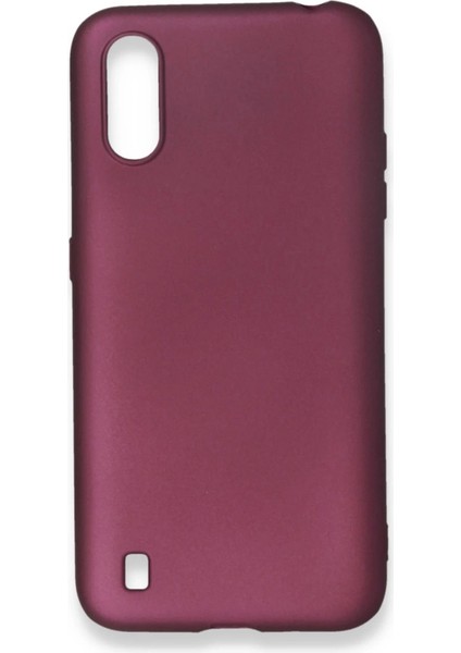 Samsung Galaxy A01 Kılıf First Silikon - Mürdüm