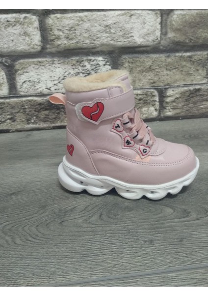 Içi Kürklü Kaydırmaz Kauçuk Taban Su Geçirmez Işıklı Çocuk Botu indirimleri