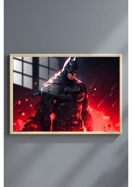 Batman Süper Kahraman Çerçeveli Metal Poster Tablo